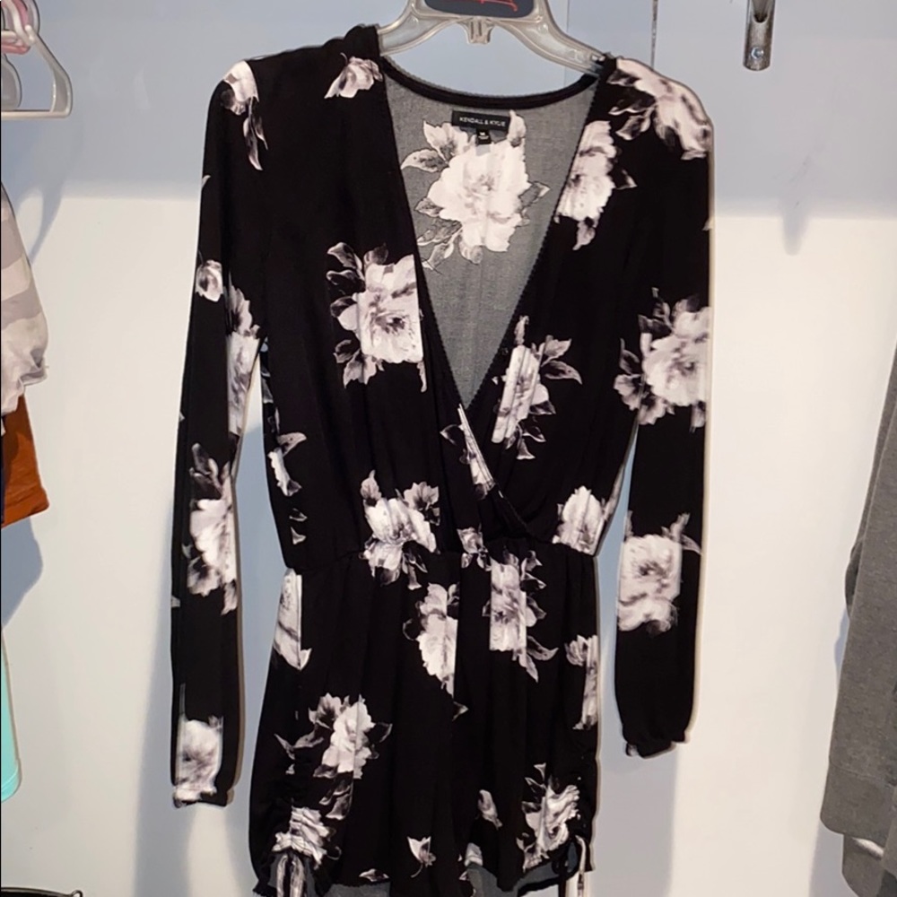 kendall & kylie black and white romper